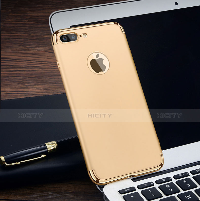 Cover Lusso Metallo Laterale e Plastica F05 per Apple iPhone 7 Plus Oro