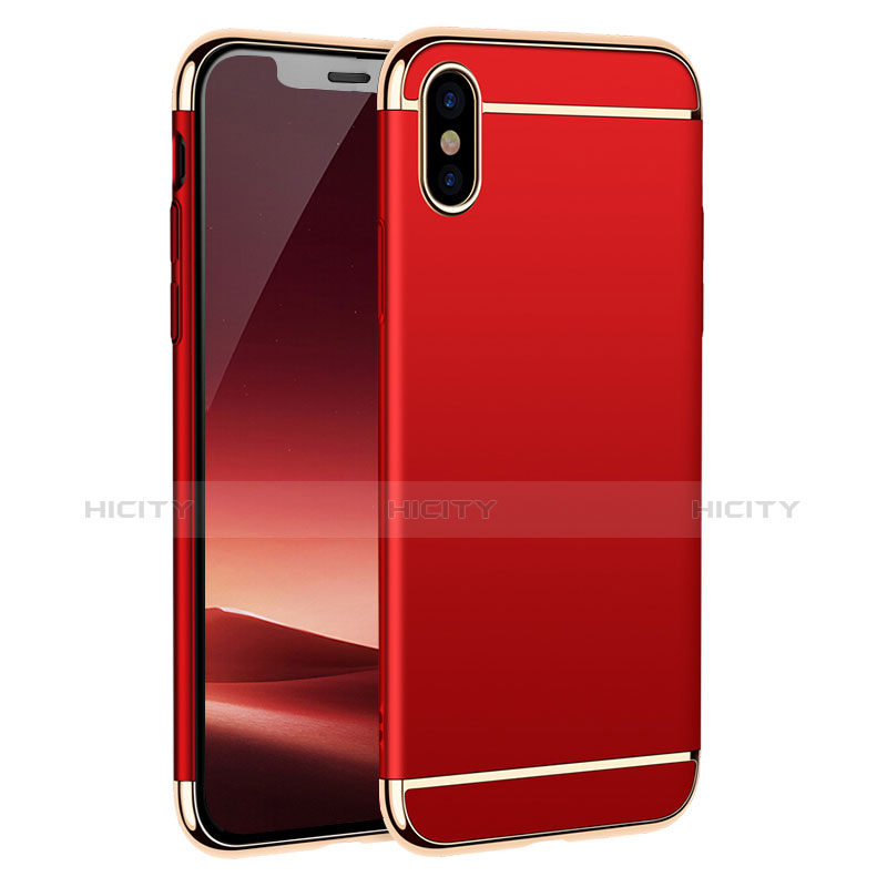 Cover Lusso Metallo Laterale e Plastica M01 per Apple iPhone Xs Max Rosso