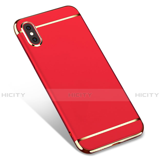 Cover Lusso Metallo Laterale e Plastica M01 per Apple iPhone Xs Max Rosso