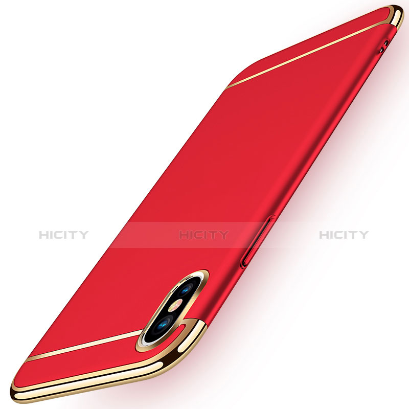 Cover Lusso Metallo Laterale e Plastica M01 per Apple iPhone Xs Max Rosso