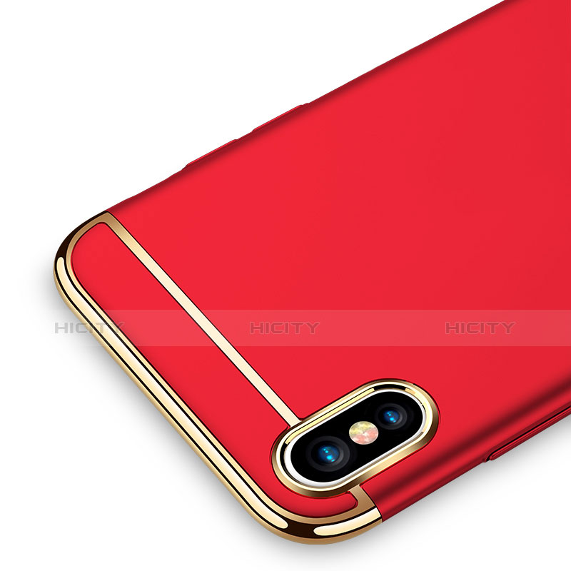 Cover Lusso Metallo Laterale e Plastica M01 per Apple iPhone Xs Max Rosso