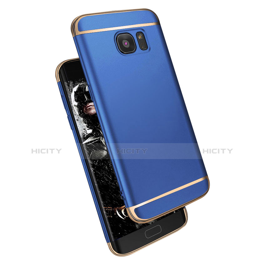 Cover Lusso Metallo Laterale e Plastica M02 per Samsung Galaxy S7 Edge G935F Blu