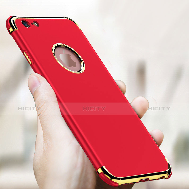 Cover Lusso Metallo Laterale e Plastica M06 per Apple iPhone 6S Rosso