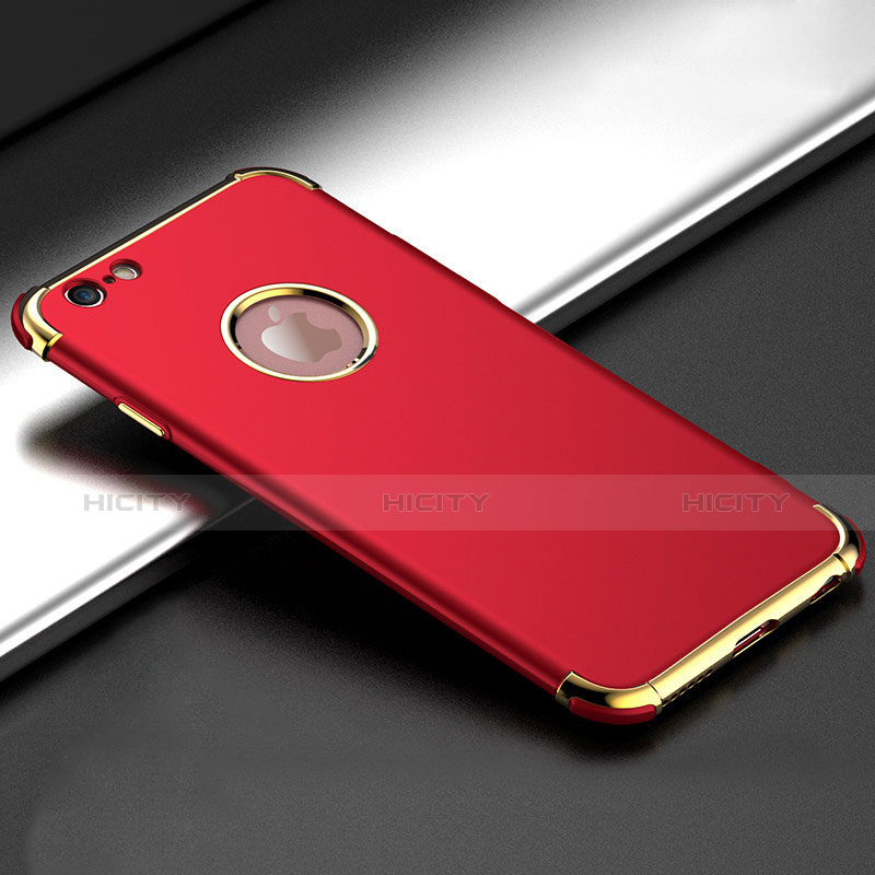 Cover Lusso Metallo Laterale e Plastica M06 per Apple iPhone 6S Rosso