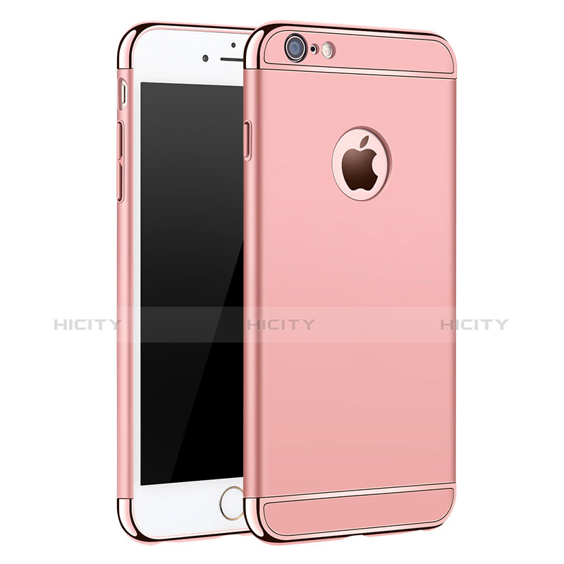 Cover Lusso Metallo Laterale e Plastica per Apple iPhone 6 Oro Rosa