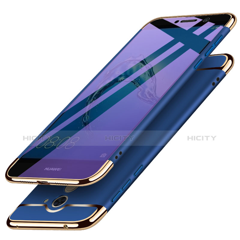 Cover Lusso Metallo Laterale e Plastica per Huawei Enjoy 7 Plus Blu