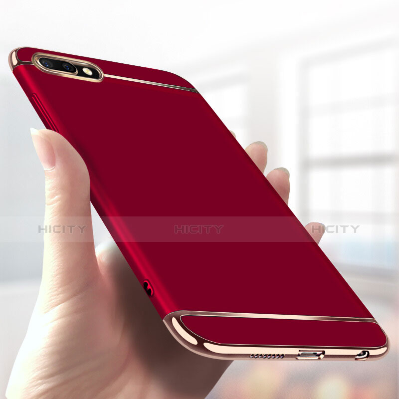 Cover Lusso Metallo Laterale e Plastica per Huawei Honor 10 Rosso