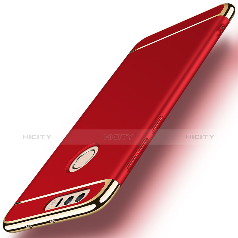 Cover Lusso Metallo Laterale e Plastica per Huawei Honor 8 Rosso