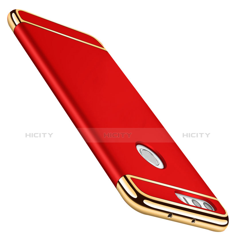 Cover Lusso Metallo Laterale e Plastica per Huawei Honor 8 Rosso