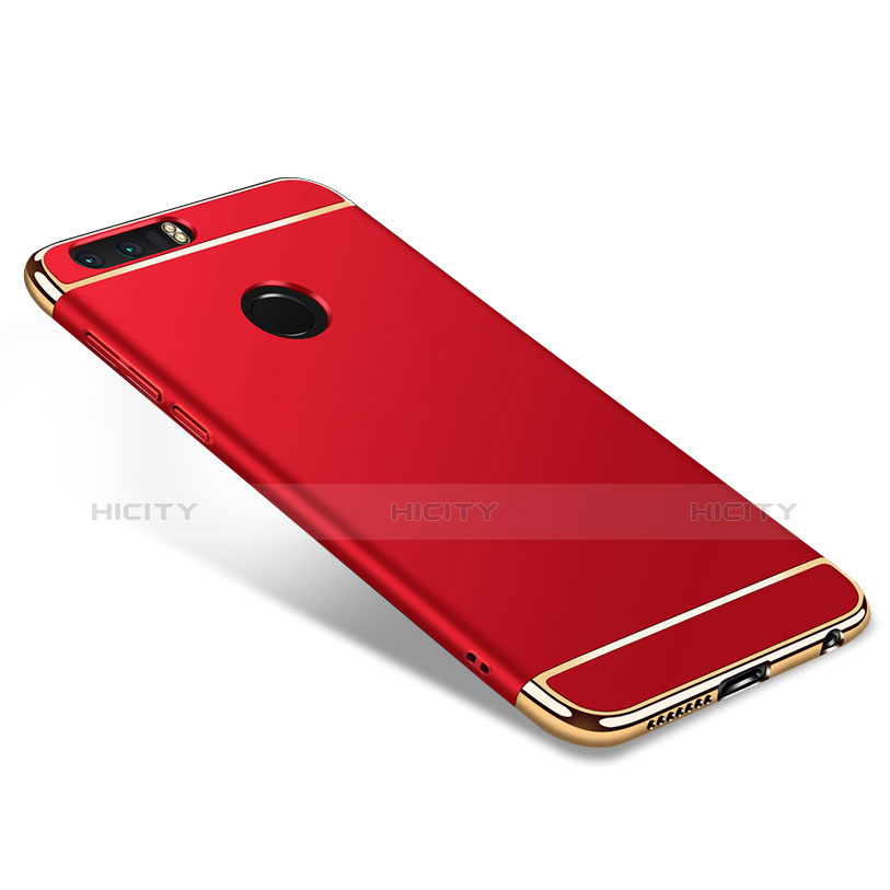 Cover Lusso Metallo Laterale e Plastica per Huawei Honor 8 Rosso