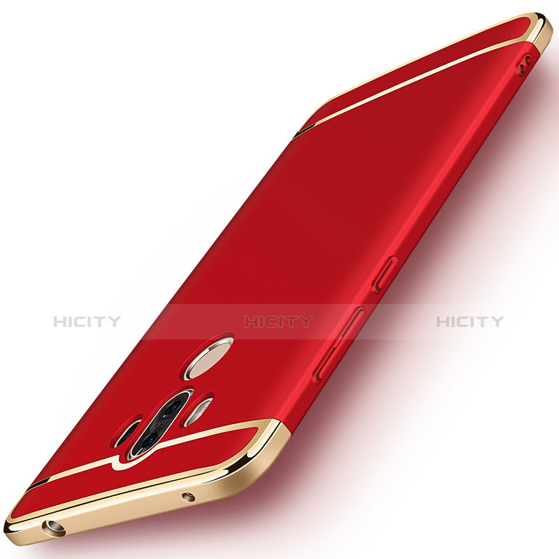 Cover Lusso Metallo Laterale e Plastica per Huawei Mate 9 Rosso