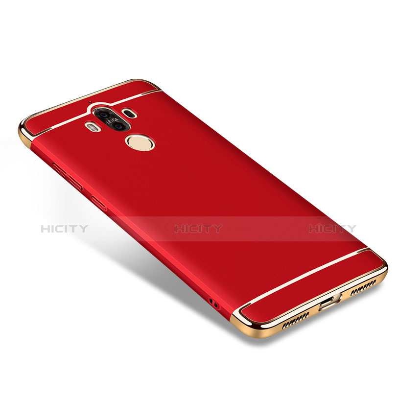 Cover Lusso Metallo Laterale e Plastica per Huawei Mate 9 Rosso