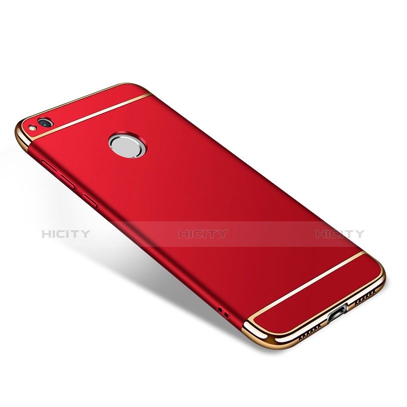 Cover Lusso Metallo Laterale e Plastica per Huawei P8 Lite (2017) Rosso