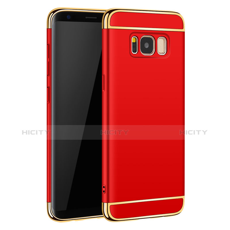 Cover Lusso Metallo Laterale e Plastica per Samsung Galaxy S8 Plus Rosso