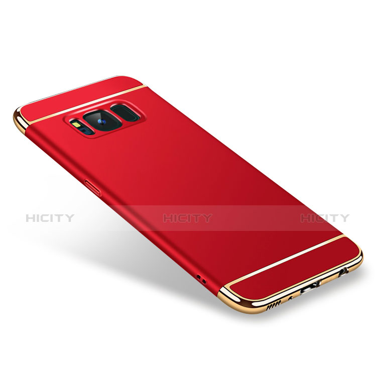 Cover Lusso Metallo Laterale e Plastica per Samsung Galaxy S8 Plus Rosso