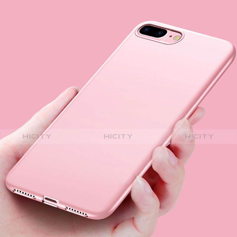 Cover Morbida Silicone Lucido per Apple iPhone 7 Plus Rosa