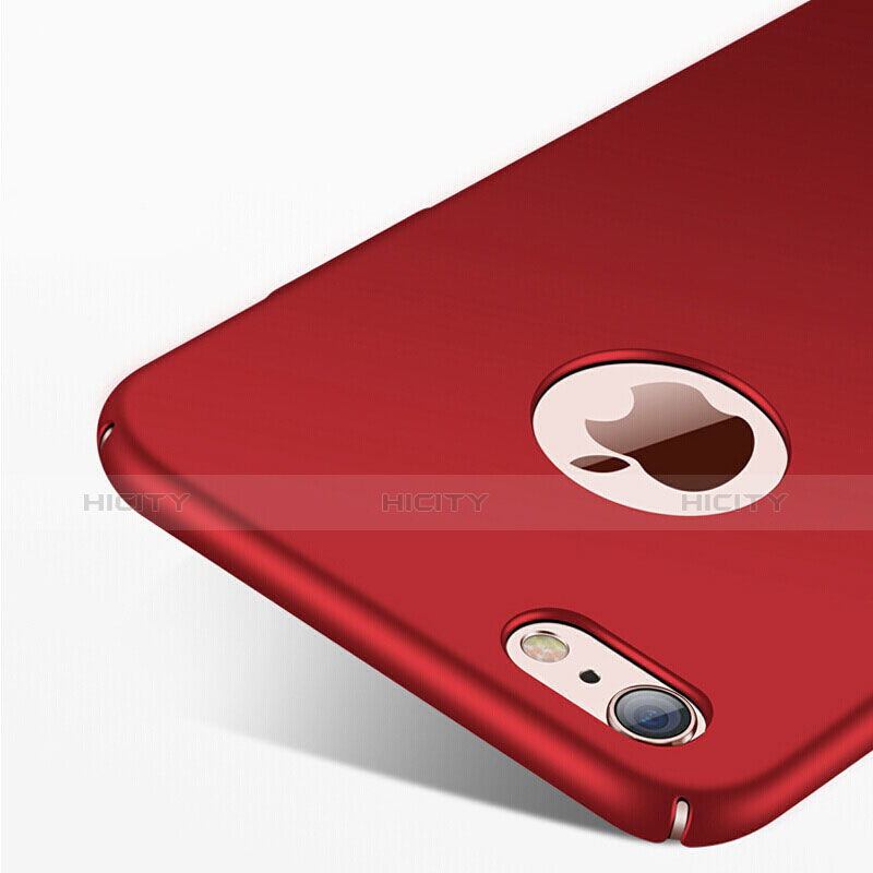 Cover Plastica Rigida Opaca con Anello Supporto per Apple iPhone 6 Rosso