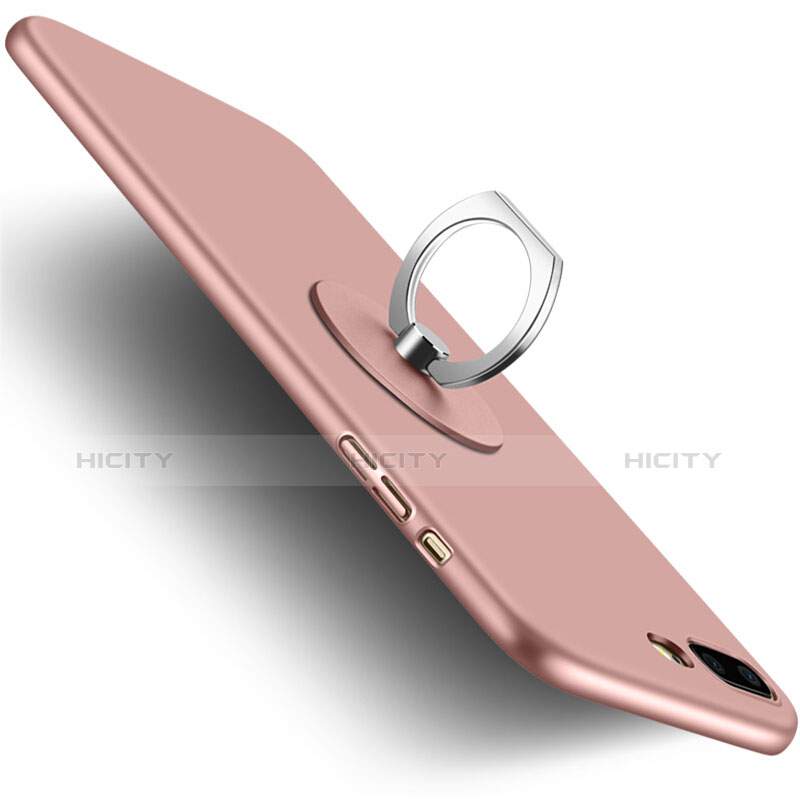 Cover Plastica Rigida Opaca con Anello Supporto per Apple iPhone 7 Plus Rosa