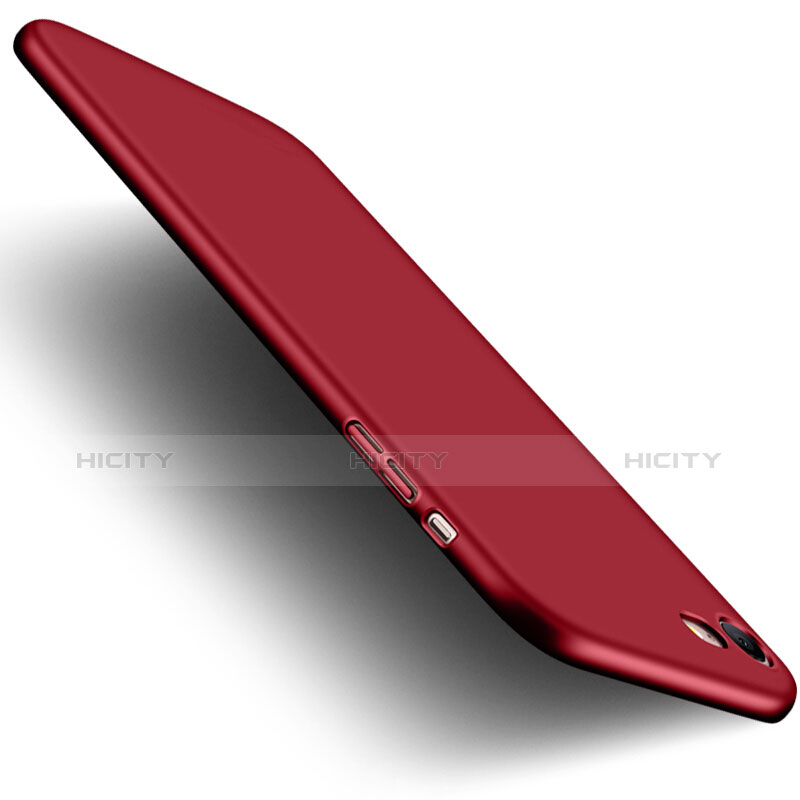 Cover Plastica Rigida Opaca con Anello Supporto per Apple iPhone 7 Rosso