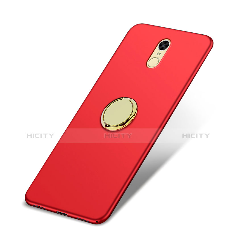 Cover Plastica Rigida Opaca con Anello Supporto per Huawei Enjoy 6 Rosso