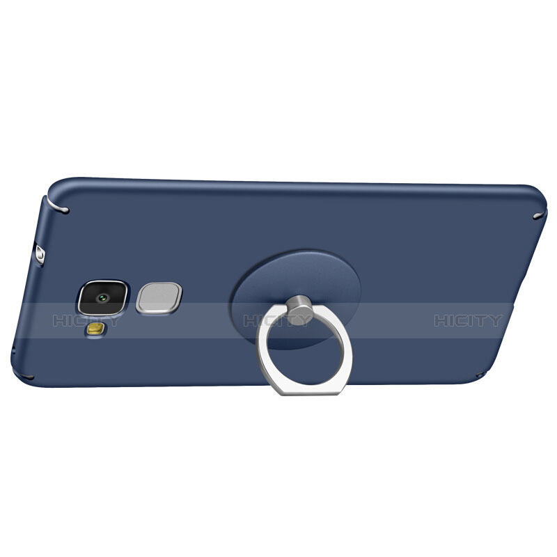 Cover Plastica Rigida Opaca con Anello Supporto per Huawei GR5 Mini Blu