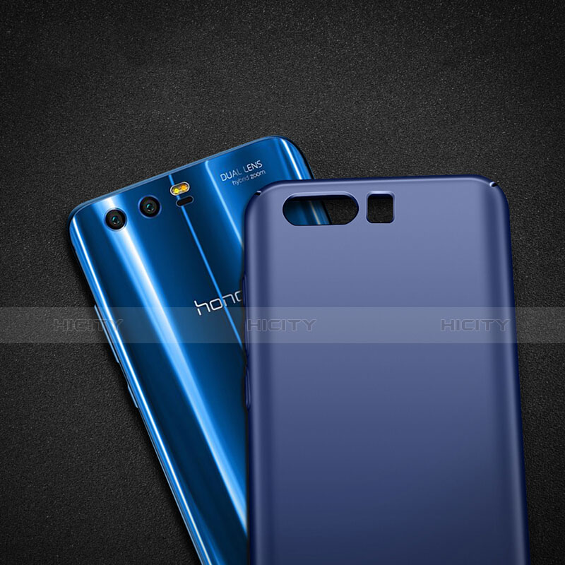 Cover Plastica Rigida Opaca con Anello Supporto per Huawei Honor 9 Premium Blu