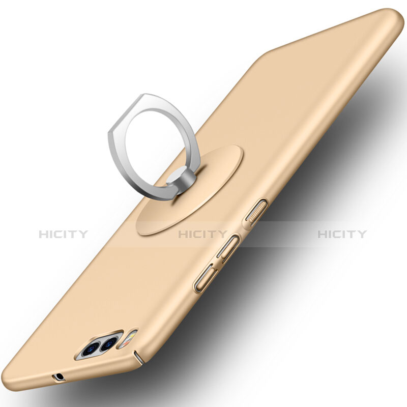 Cover Plastica Rigida Opaca con Anello Supporto per Xiaomi Mi 6 Oro