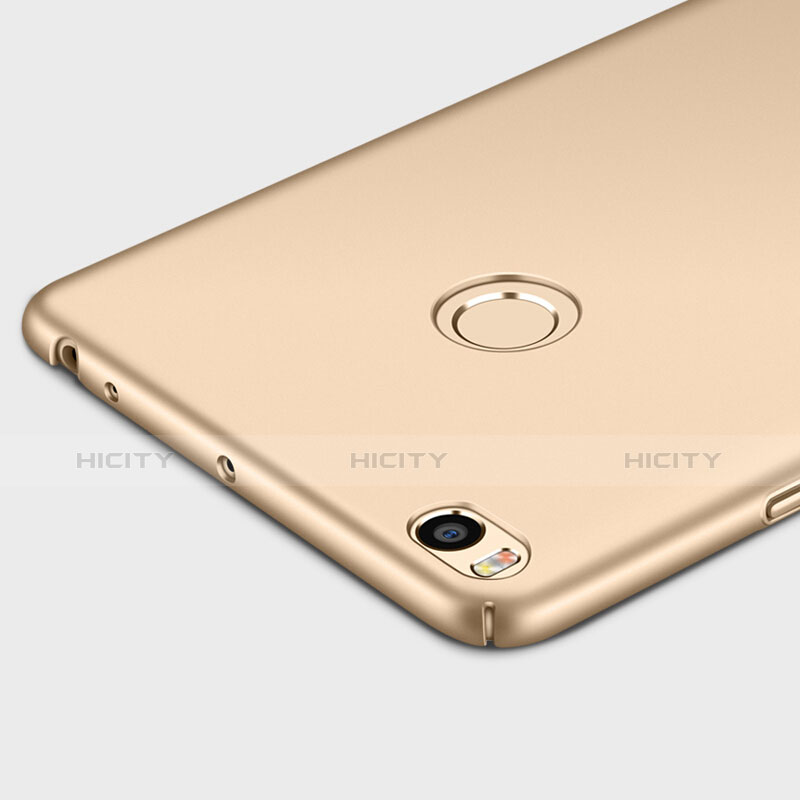 Cover Plastica Rigida Opaca con Anello Supporto per Xiaomi Mi Max 2 Oro