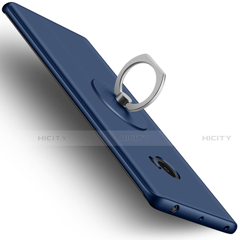 Cover Plastica Rigida Opaca con Anello Supporto per Xiaomi Mi Note 2 Blu