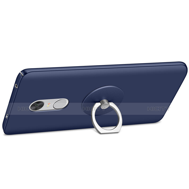 Cover Plastica Rigida Opaca con Anello Supporto per Xiaomi Redmi Note 4X Blu