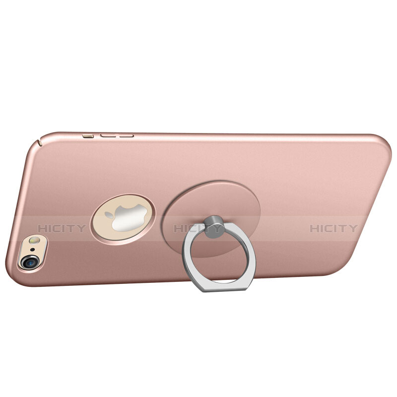 Cover Plastica Rigida Opaca con Foro e Anello Supporto per Apple iPhone 6 Plus Rosa