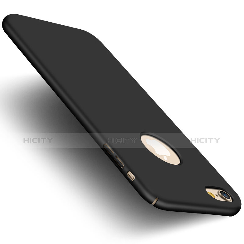 Cover Plastica Rigida Opaca con Foro e Anello Supporto per Apple iPhone 6S Nero