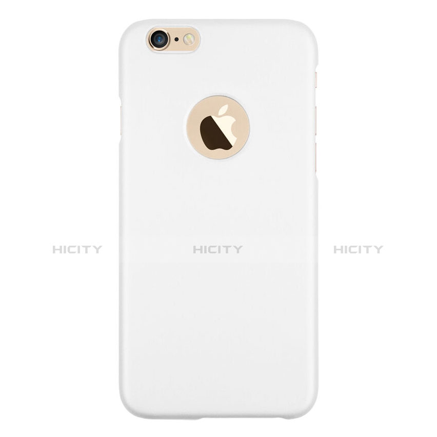 Cover Plastica Rigida Opaca con Foro per Apple iPhone 6 Bianco