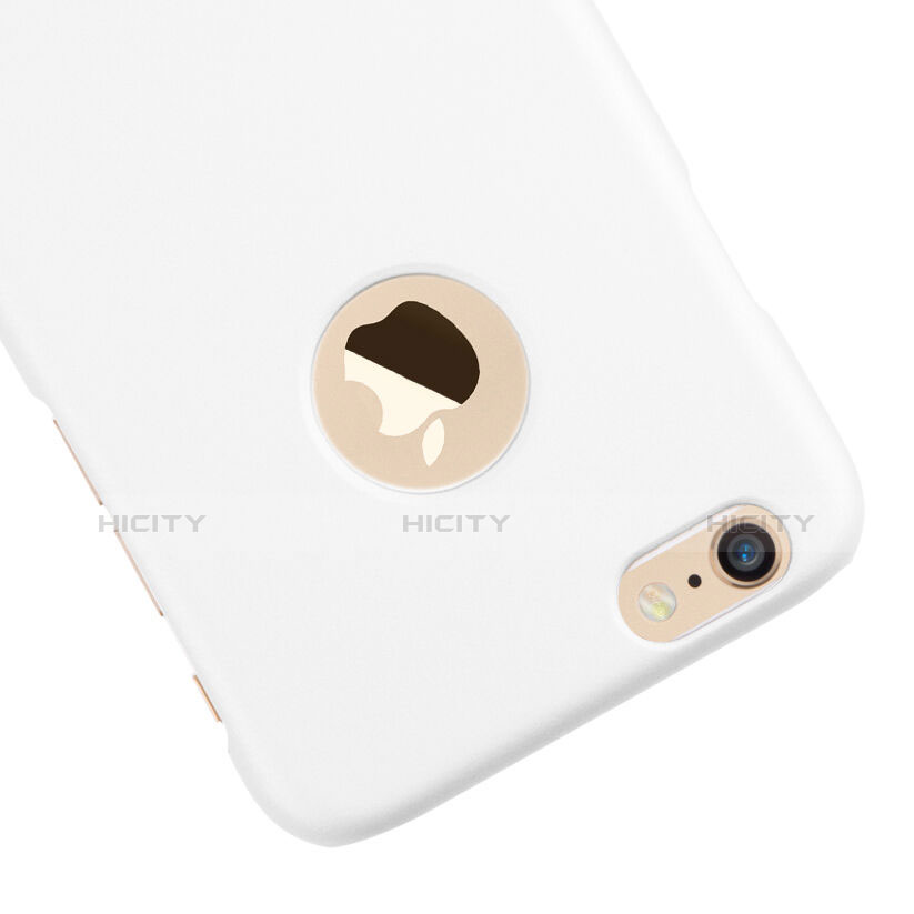 Cover Plastica Rigida Opaca con Foro per Apple iPhone 6 Bianco