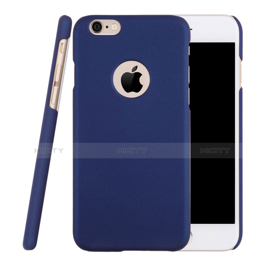 Cover Plastica Rigida Opaca con Foro per Apple iPhone 6 Plus Blu