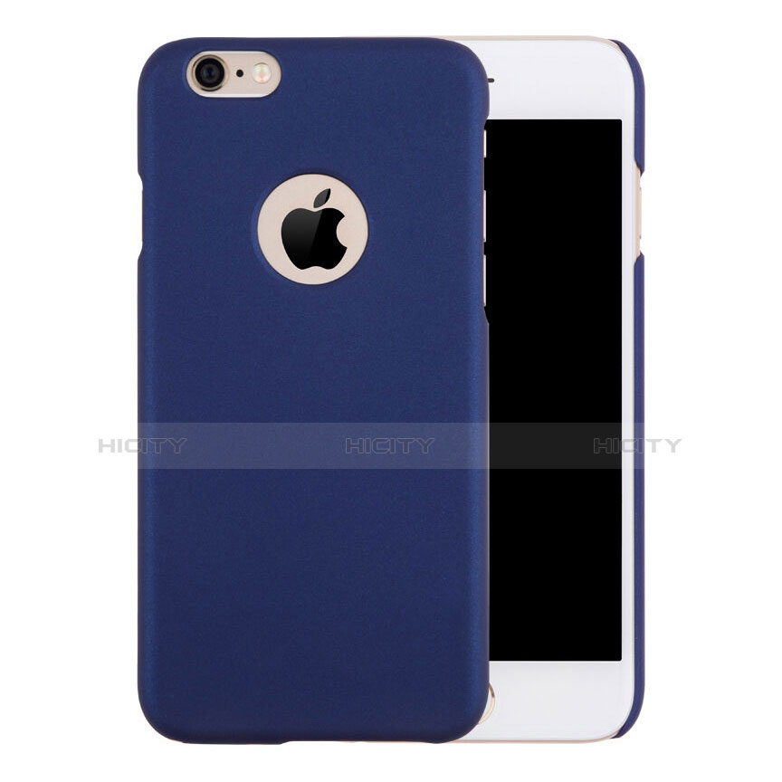 Cover Plastica Rigida Opaca con Foro per Apple iPhone 6 Plus Blu