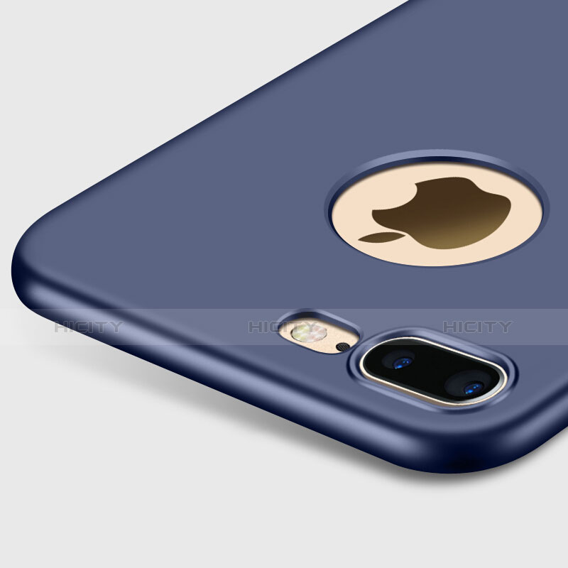 Cover Plastica Rigida Opaca con Foro per Apple iPhone 7 Plus Blu