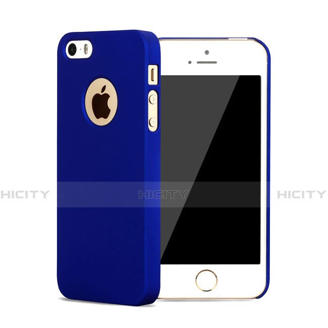 Cover Plastica Rigida Opaca con Foro per Apple iPhone SE Blu