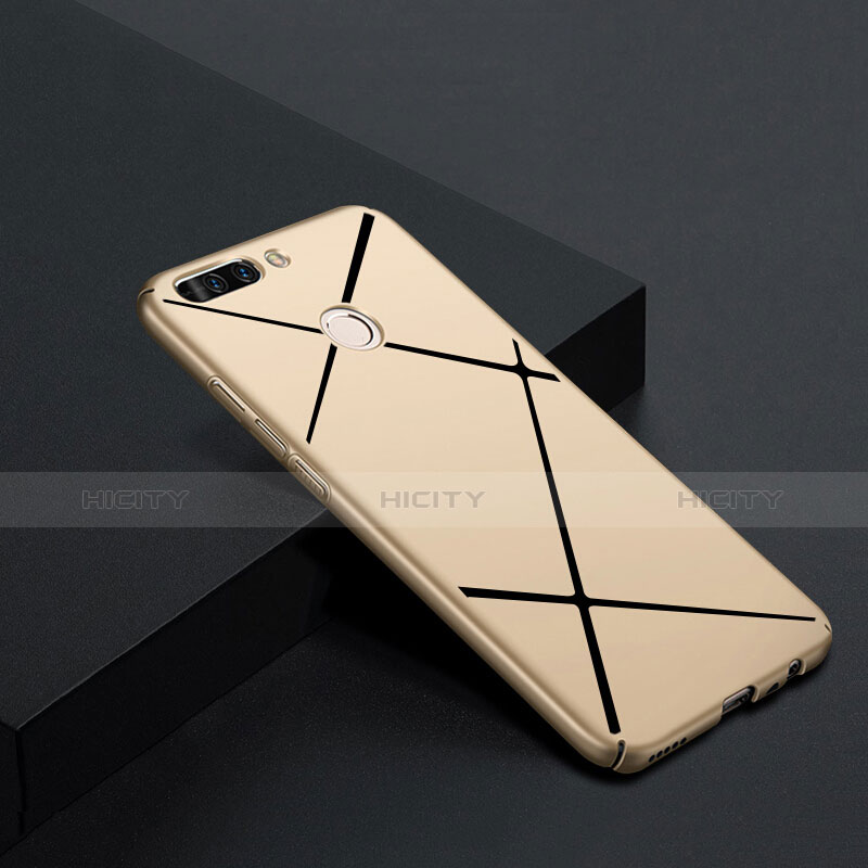 Cover Plastica Rigida Opaca Line per Huawei Honor V9 Oro