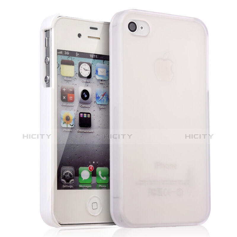 Cover Plastica Rigida Opaca per Apple iPhone 4 Bianco