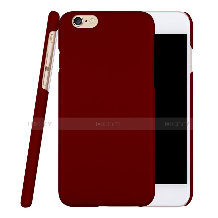 Cover Plastica Rigida Opaca per Apple iPhone 6 Plus Rosso Rosa