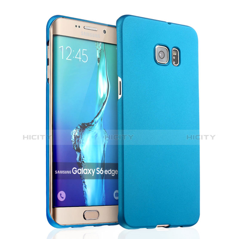 Cover Plastica Rigida Opaca per Samsung Galaxy S6 Edge+ Plus SM-G928F Cielo Blu