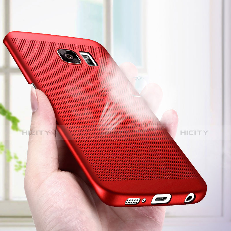 Cover Plastica Rigida Perforato M01 per Samsung Galaxy S7 Edge G935F Rosso