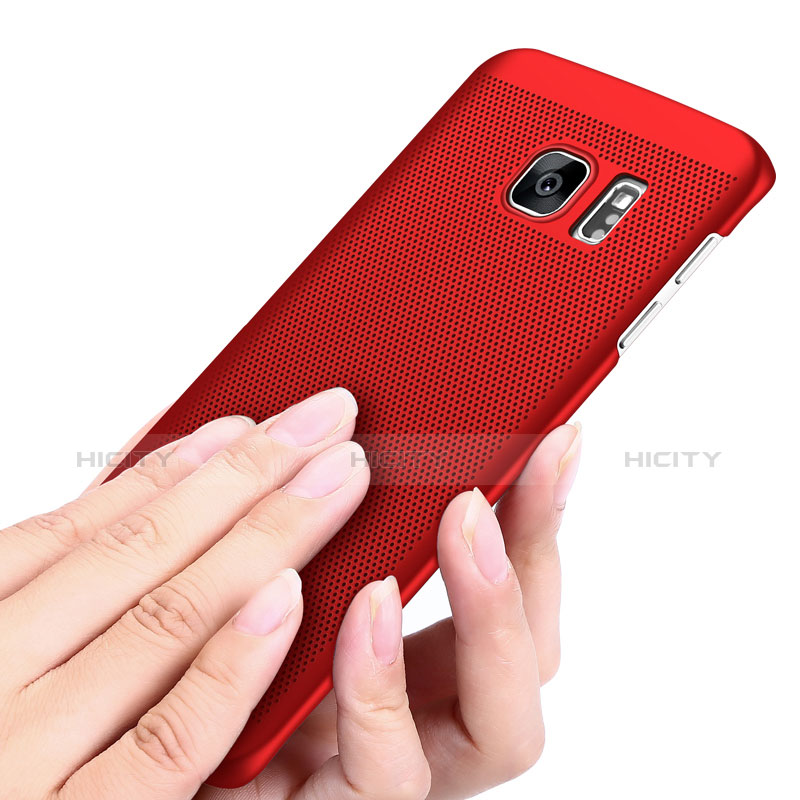 Cover Plastica Rigida Perforato M01 per Samsung Galaxy S7 Edge G935F Rosso