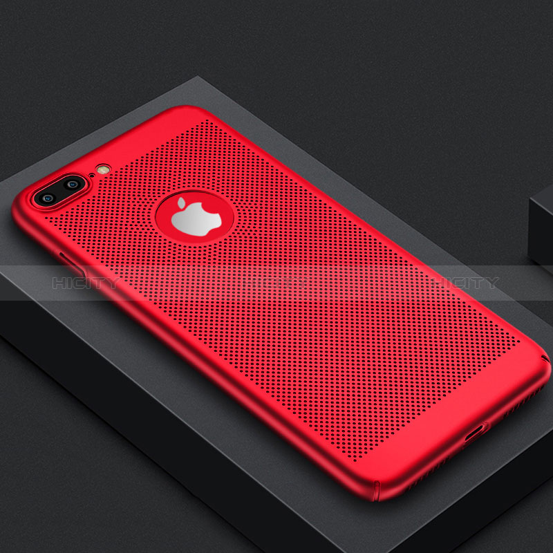 Cover Plastica Rigida Perforato per Apple iPhone 8 Plus Rosso