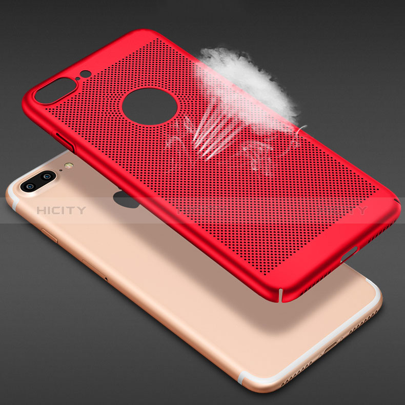 Cover Plastica Rigida Perforato per Apple iPhone 8 Plus Rosso