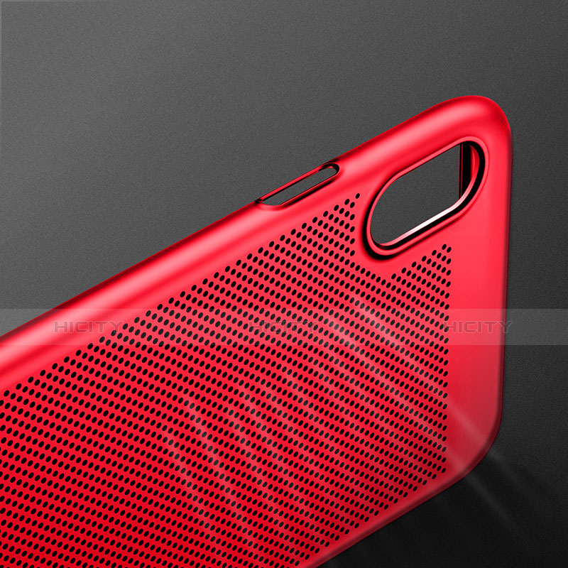 Cover Plastica Rigida Perforato per Apple iPhone X Rosso