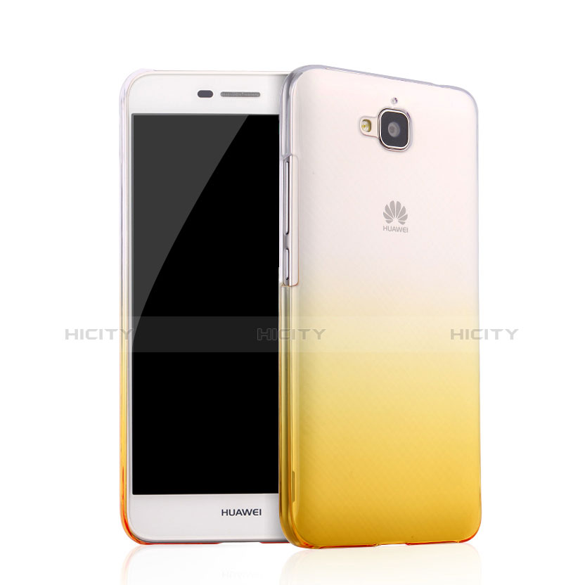 Cover Plastica Trasparente Rigida Sfumato per Huawei Enjoy 5 Giallo