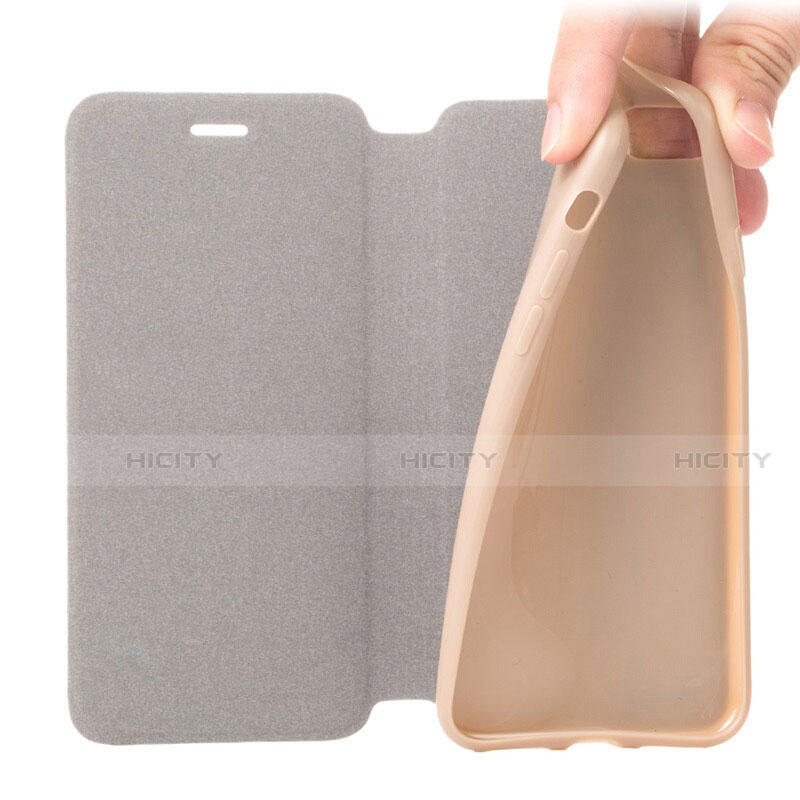 Cover Portafoglio In Pelle con Supporto L01 per Apple iPhone SE (2020) Oro