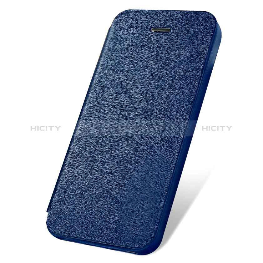 Cover Portafoglio In Pelle con Supporto L01 per Apple iPhone SE Blu